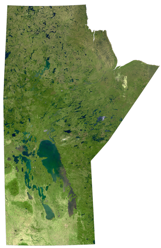Manitoba Satellite Map
