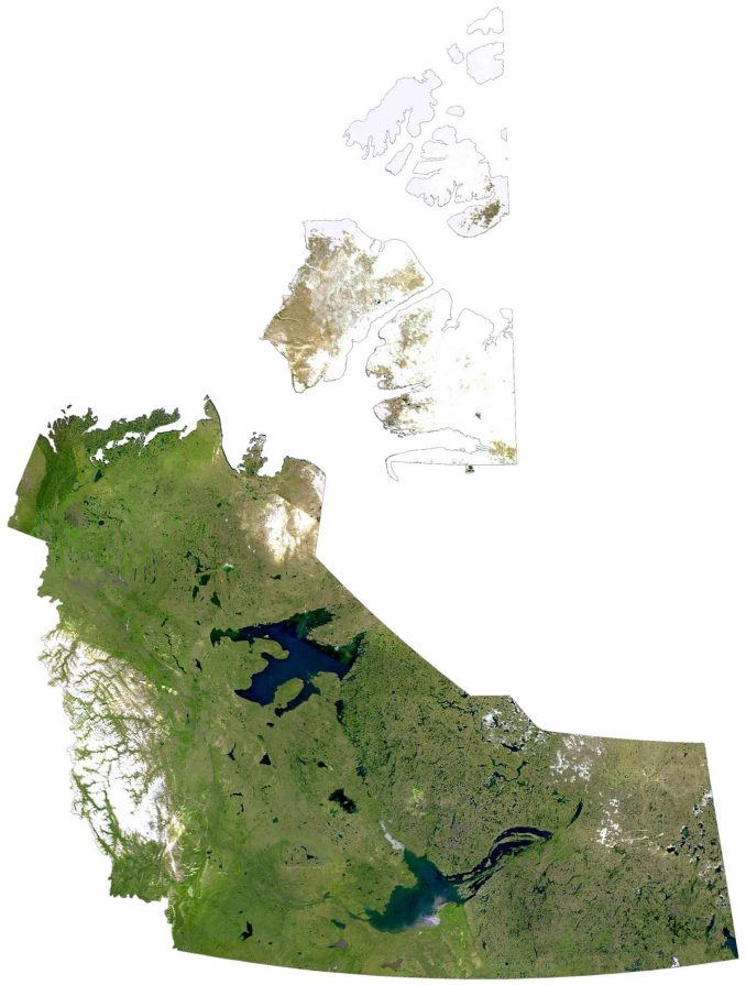 Northwest Territories Satellite Map