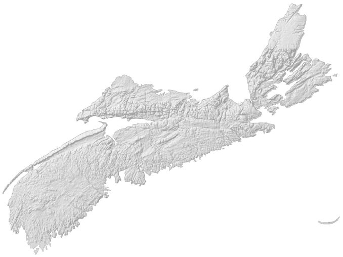 Nova Scotia Elevation Map
