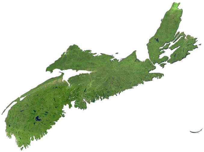 Nova Scotia Satellite Map