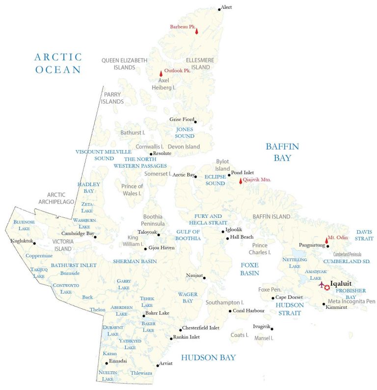 Map Of Nunavut Gis Geography