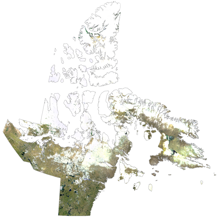 Nunavut Satellite Map