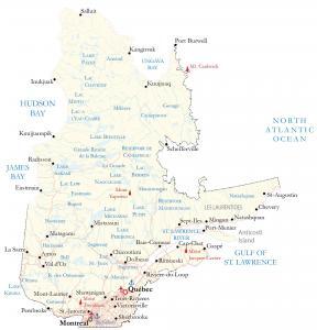 Quebec Map – Cities and Roads