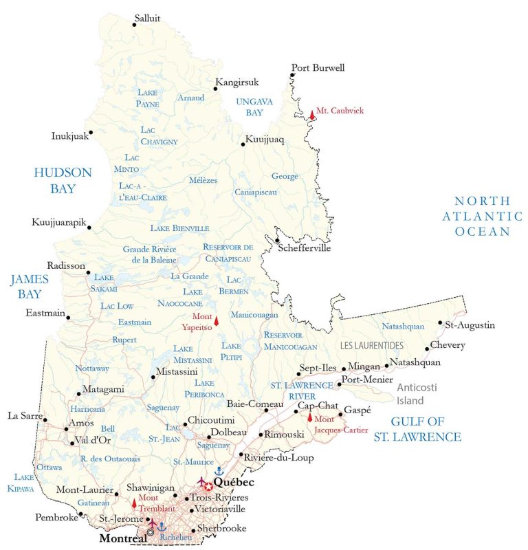 map of quebec city area