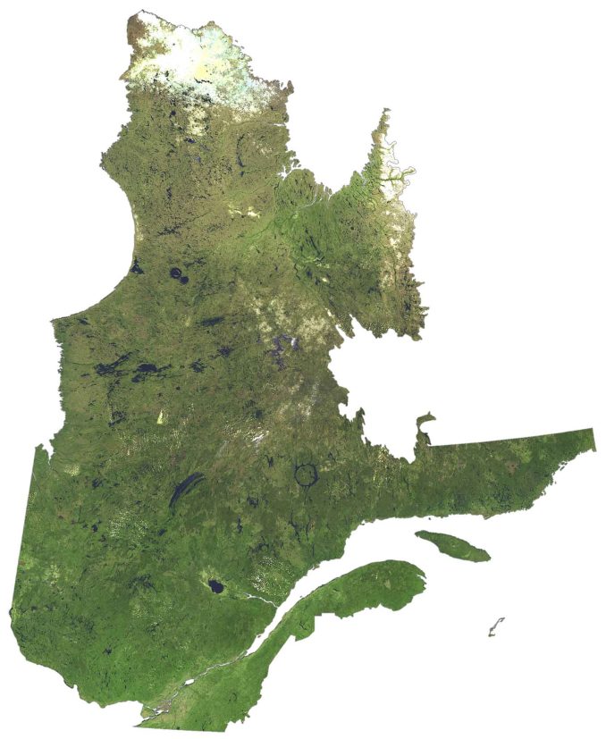 Quebec Satellite Map