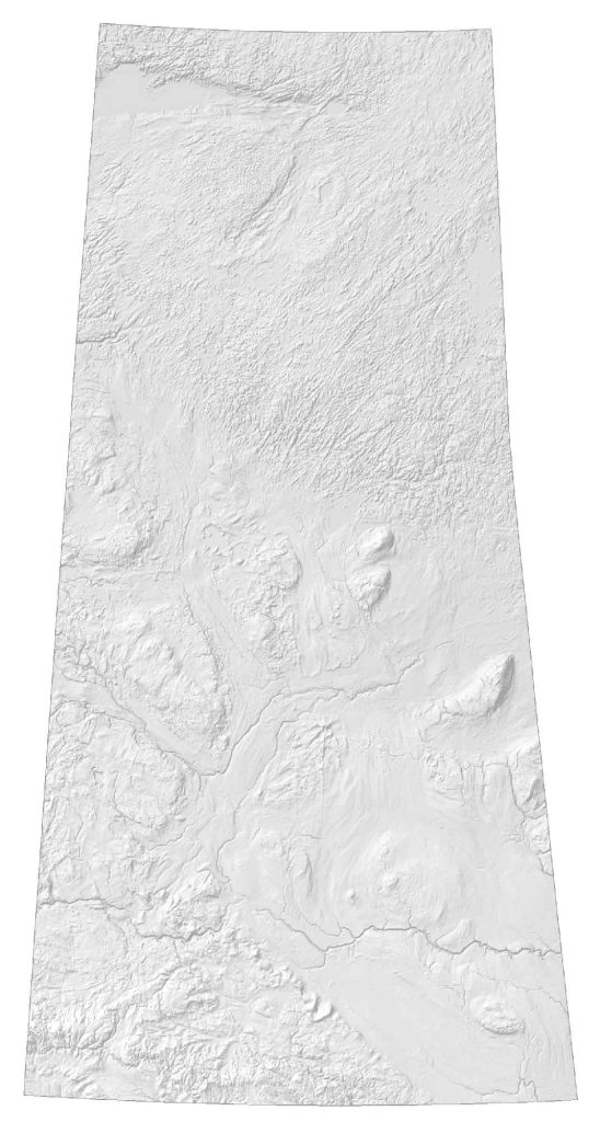 Saskatchewan Elevation Map