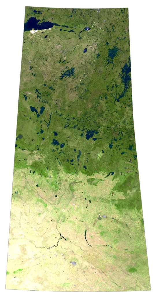 Saskatchewan Satellite Map