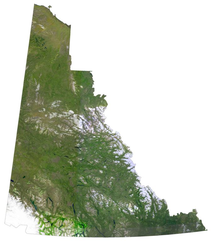 Yukon Satellite Map