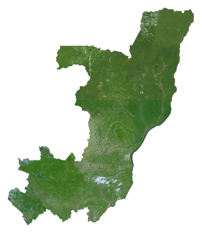 刚果卫星地图