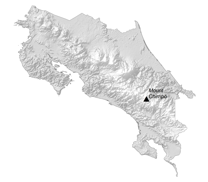 Costa Rica Elevation Map