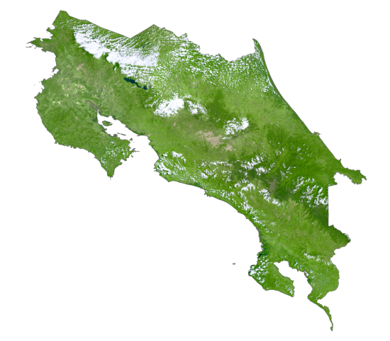 Costa Rica Satellite Map