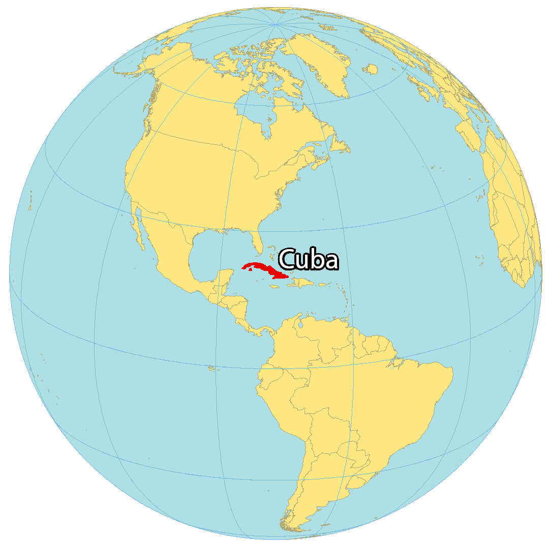 Cuba World Map 