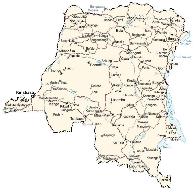 Democratic Republic of Congo Map