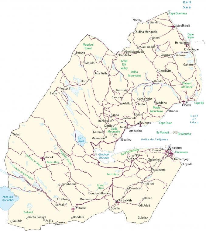 Djibouti Map