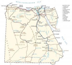 Egypt Map – Cities and Roads