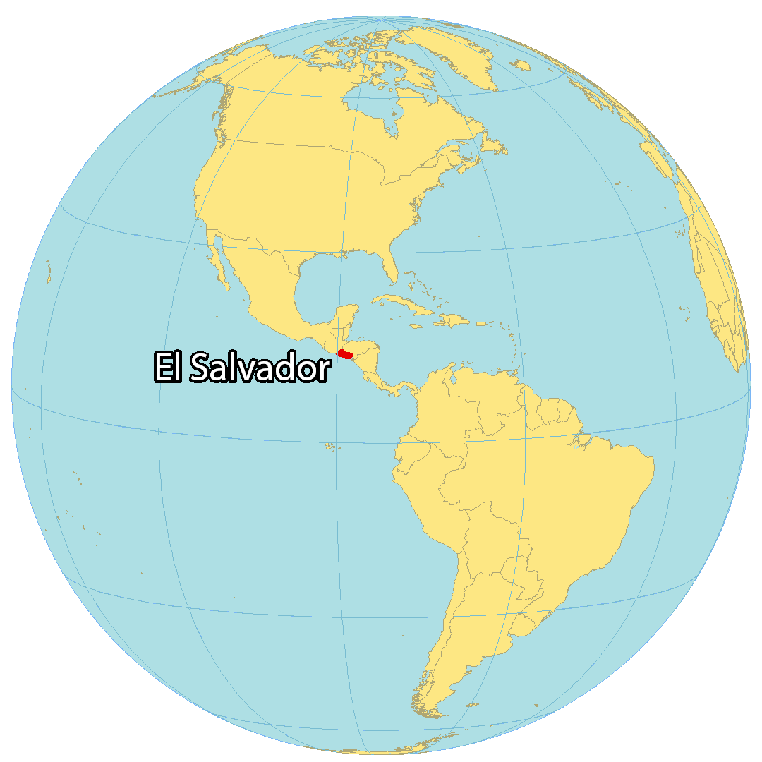 El Salvador World Map 