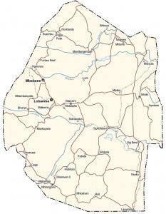 Eswatini Map – Cities and Roads