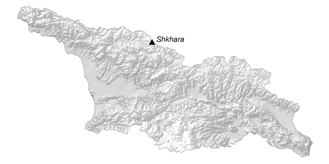 Georgia Elevation Map