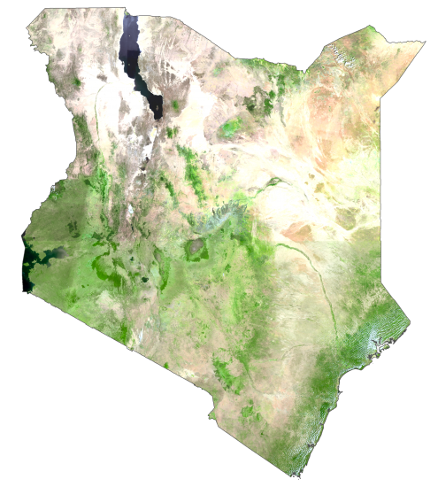 Kenya Satellite Map