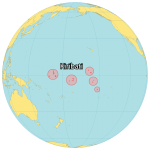 Kiribati World Map