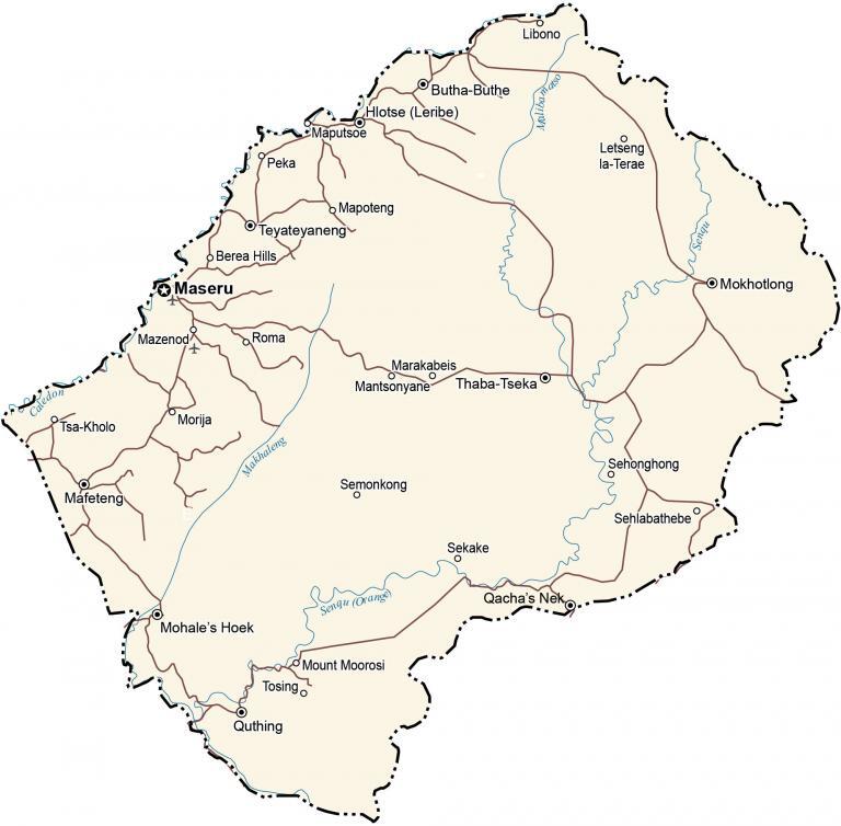 Lesotho Map