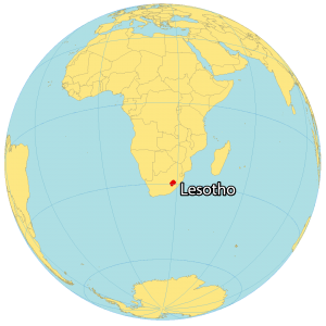 Lesotho World Map