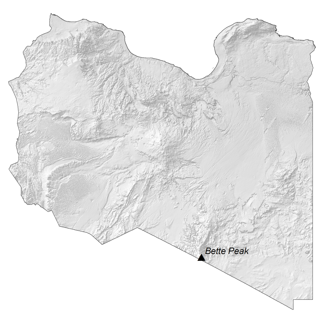 Libya Elevation Map