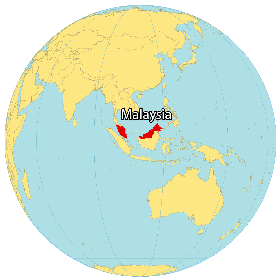 Malaysia World Map 