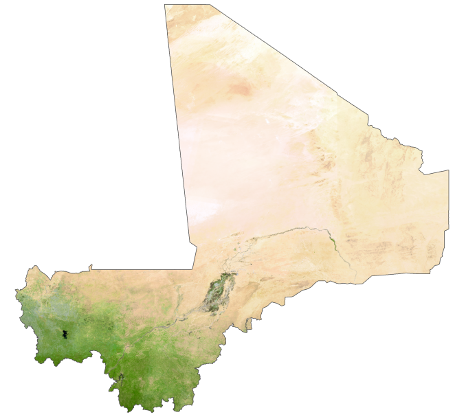 Mali Satellite Map