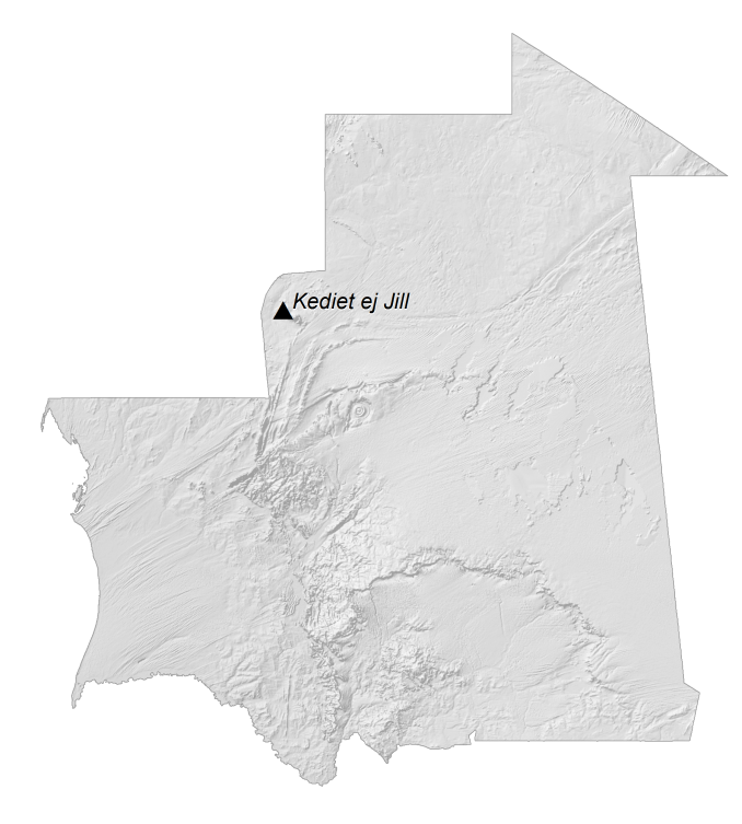 Mauritania Elevation Map