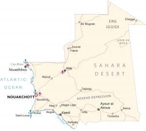 Mauritania Map and Satellite Image