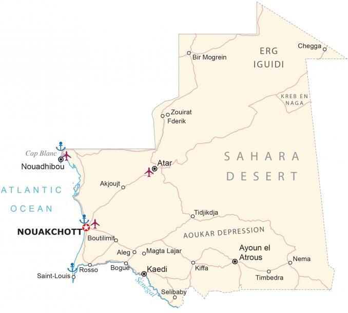 Mauritania Map