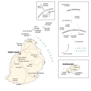 Map of Mauritius – Islands and Roads