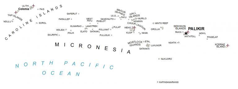 Micronesia Map (Federated States of Micronesia)