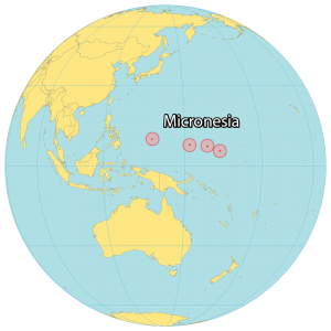 Micronesia World Map