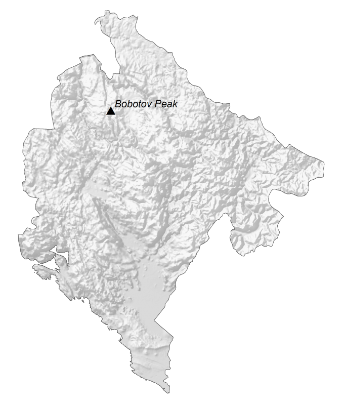 Montenegro Elevation Map