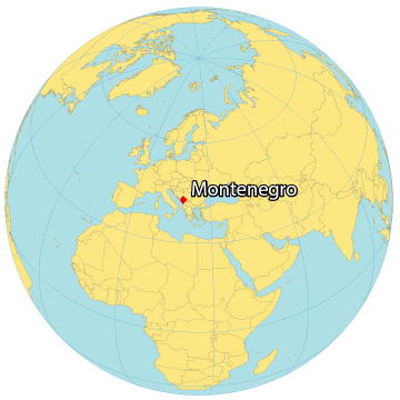 Montenegro World Map