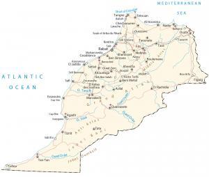 Map of Morocco – Cities and Roads
