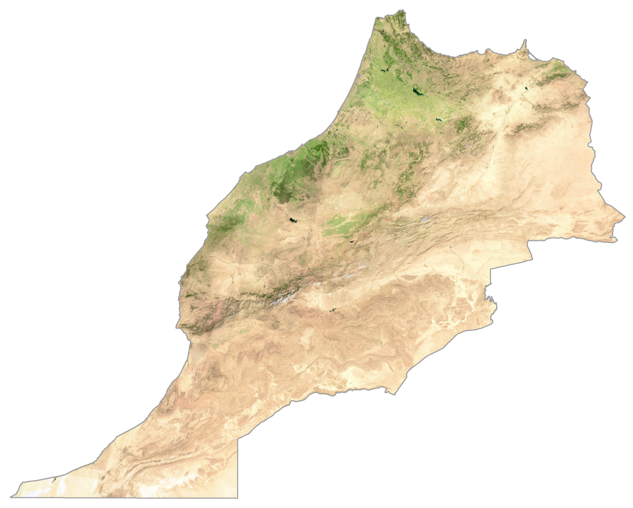 Morocco Satellite Map