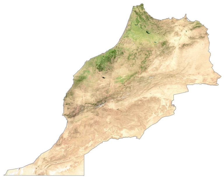 Morocco Satellite Map