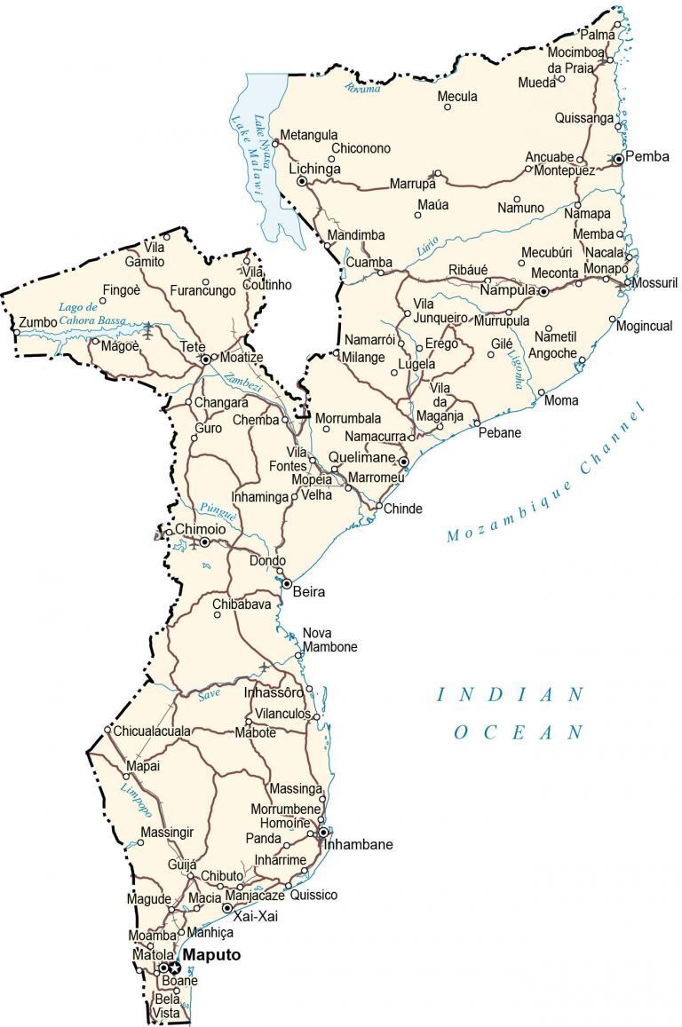 Map of Mozambique