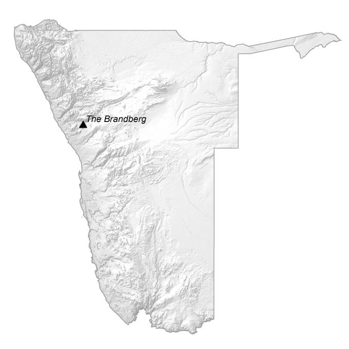 namib desert physical map