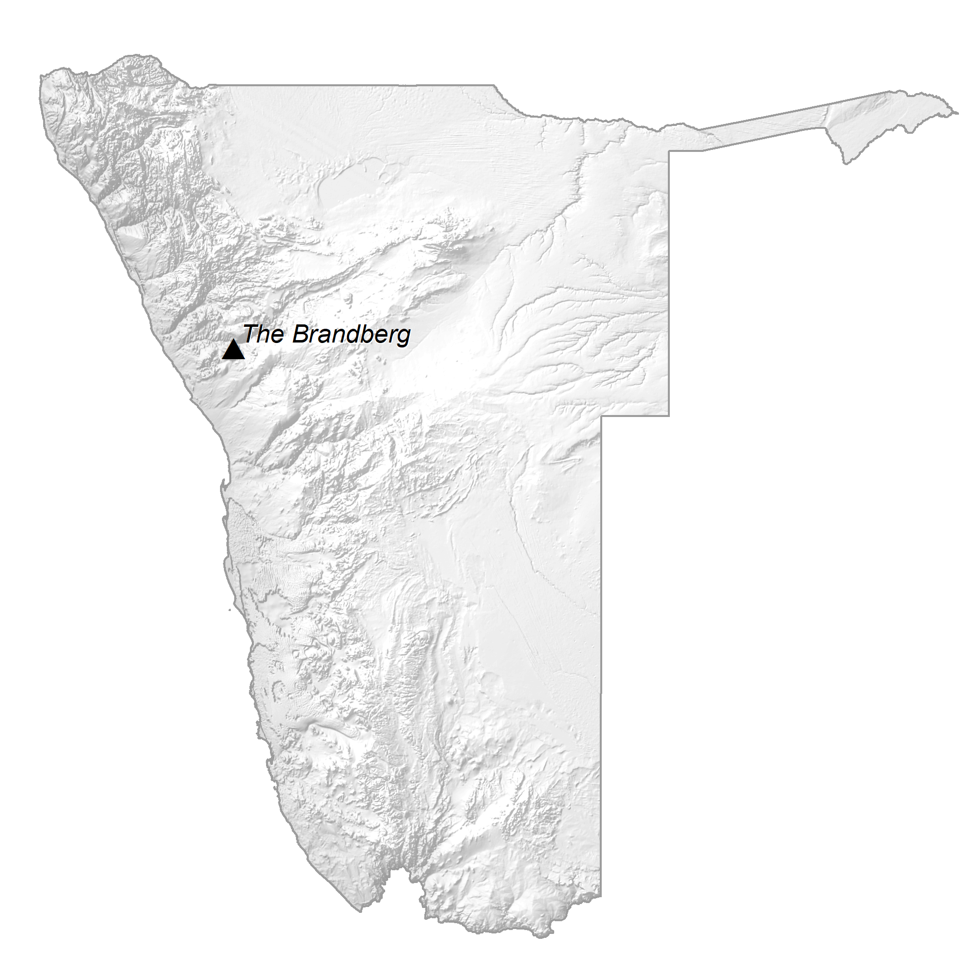 Namibia Elevation Map
