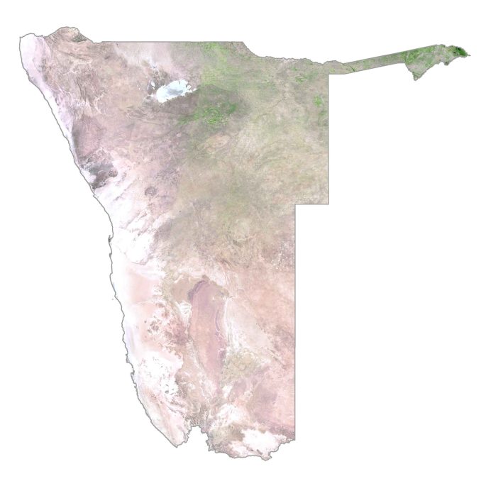 Namibia Satellite Map