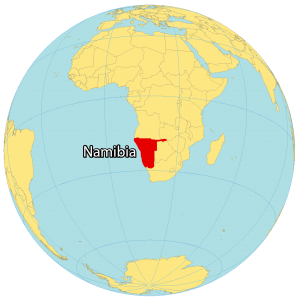 Namibia World Map