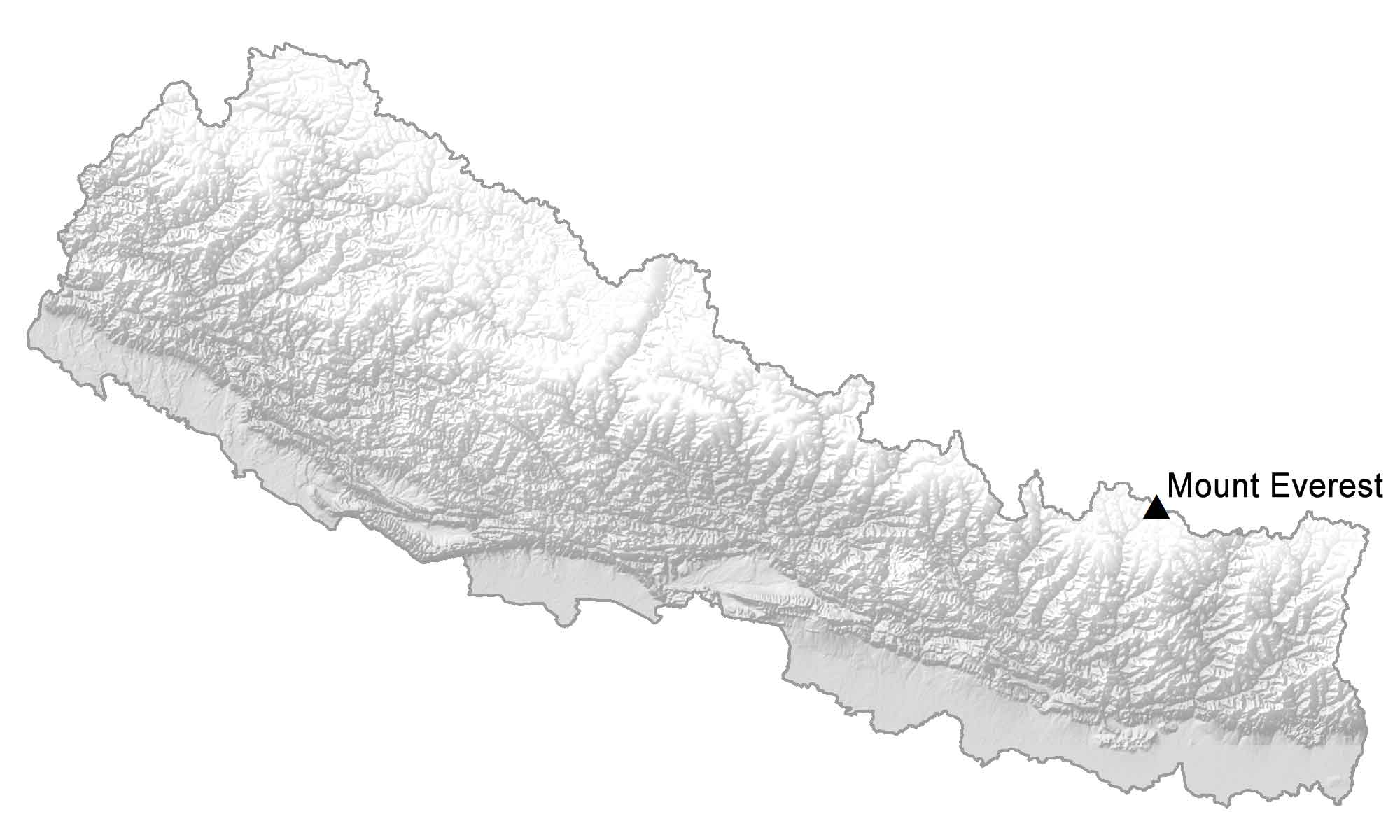 Nepal Elevation Map