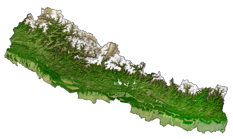Nepal Satellite Map