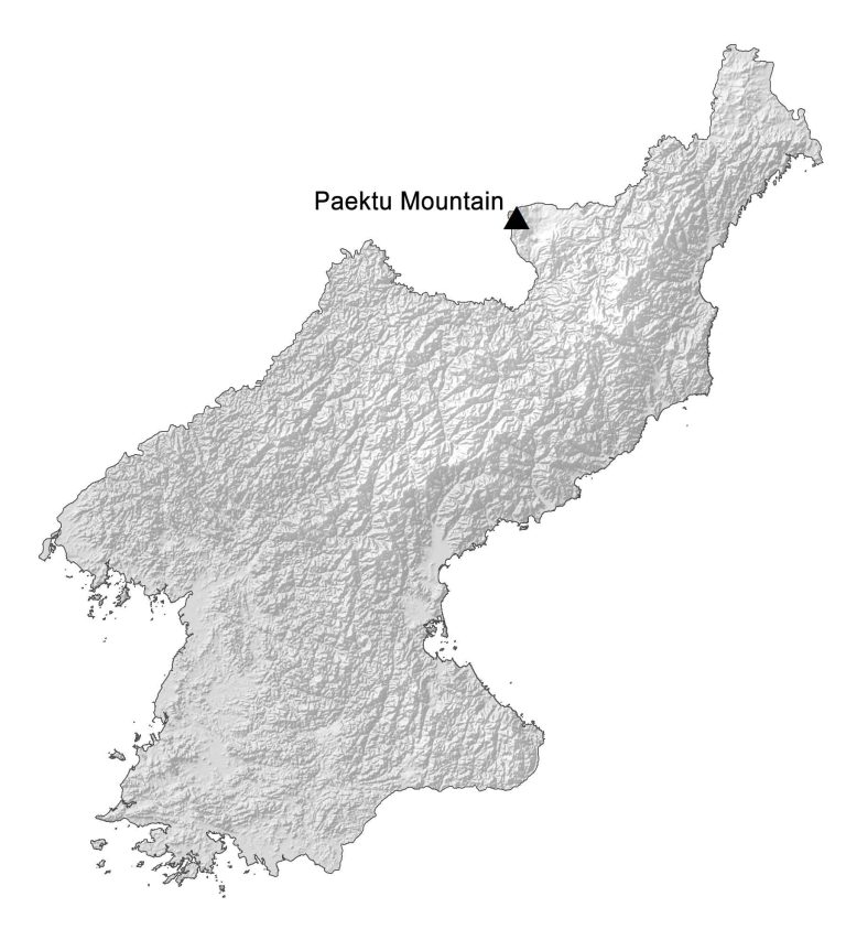 North Korea Elevation Map