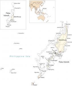 Map of Palau – Cities and Islands