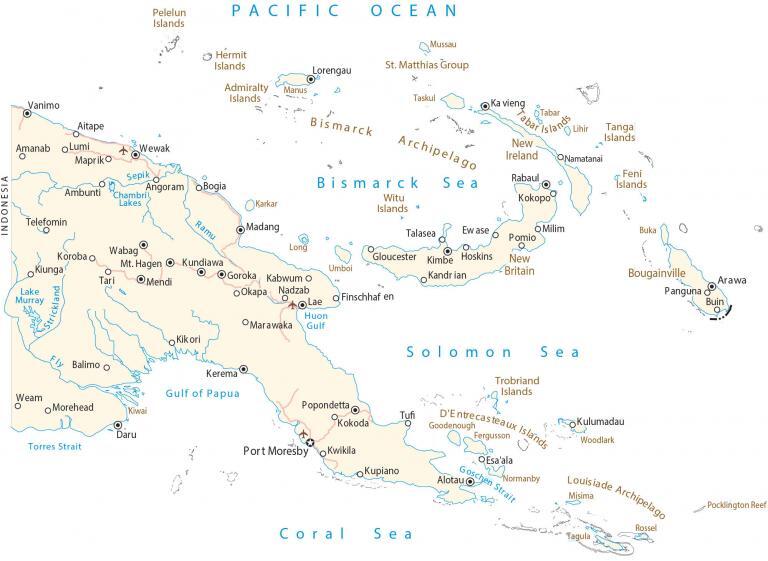 Papua New Guinea Map